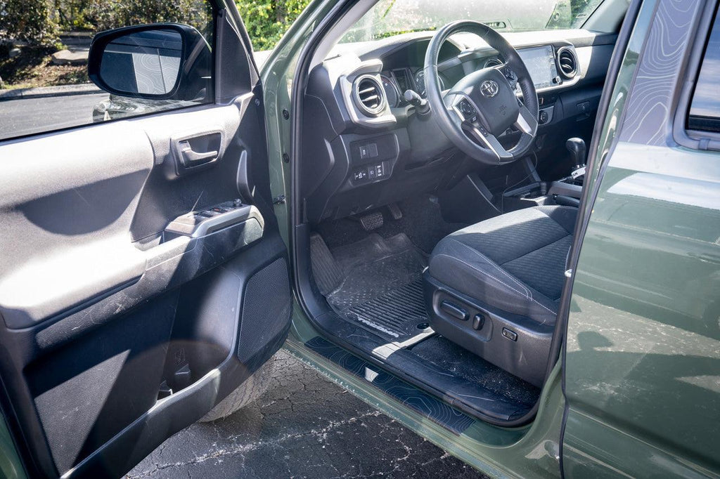 Topo Door Sill Protectors - 2016-2023 Tacoma Double Cab StickerFab