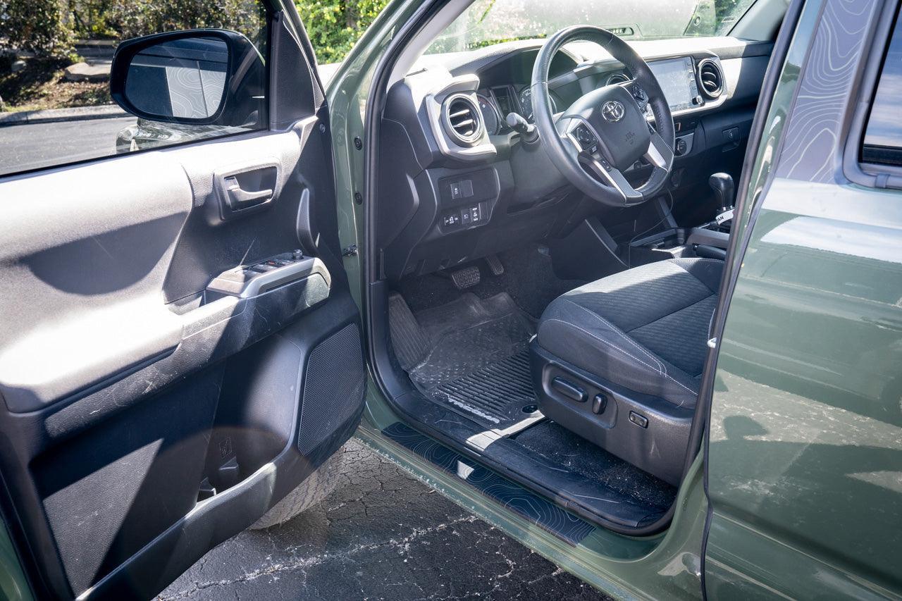 Topo Door Sill Protectors - 2016-2023 Tacoma Double Cab StickerFab