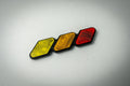 Tri Color Topographic Grille Emblem - 2024+ Land Cruiser / 2016-2013 Tacoma StickerFab