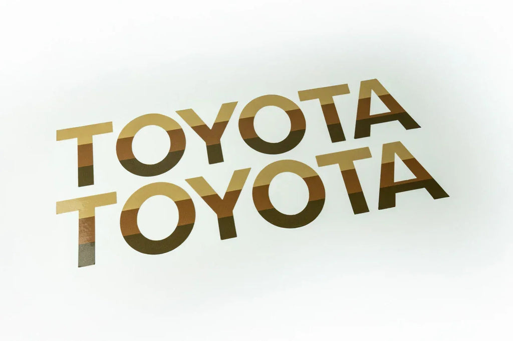 TOYOTA Simple Front Grille Emblem Overlays - 2024+ Land Cruiser StickerFab