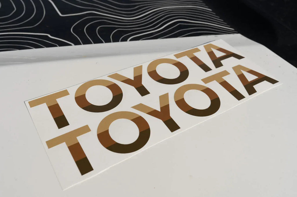 TOYOTA Simple Front Grille Emblem Overlays - 2024+ Land Cruiser StickerFab