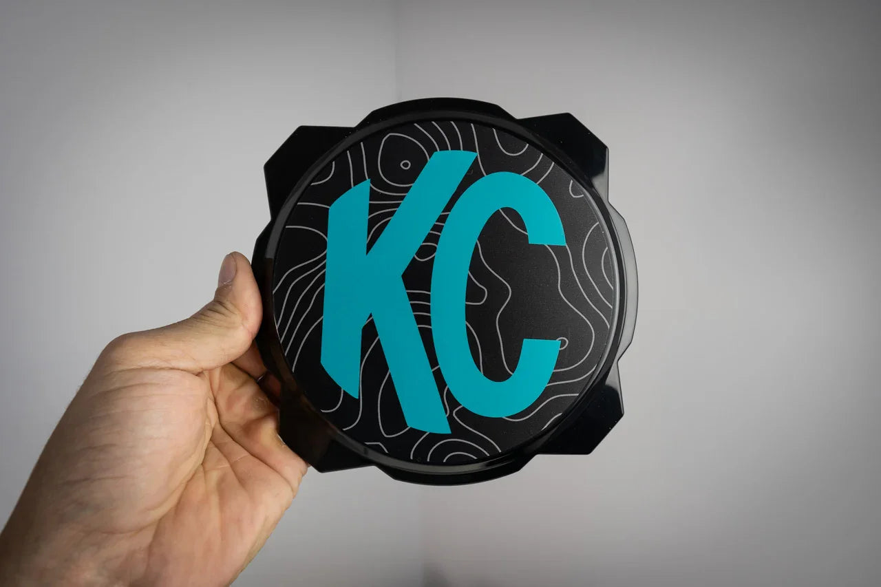 KC HiLITES Pro6 / Titan Gravity Light Cover Topo Overlays (Pair) - Universal StickerFab