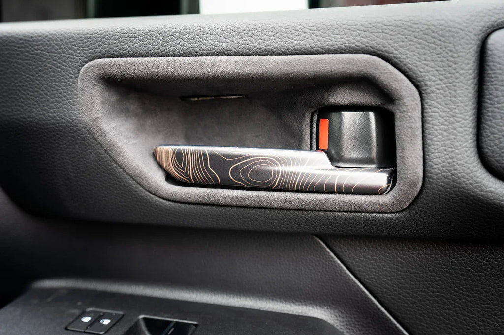 Topographic Interior Door Handle Overlays - 2024+ Land Cruiser StickerFab