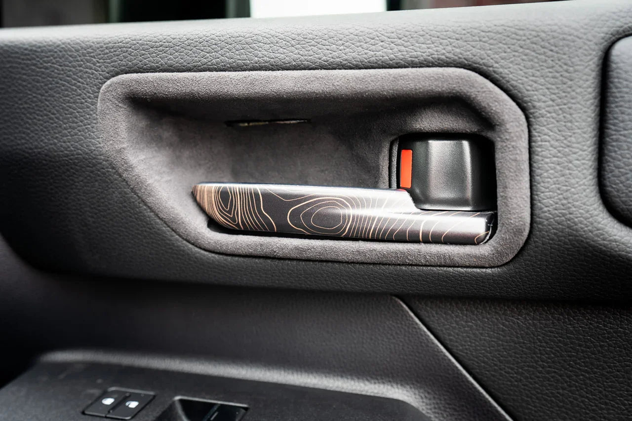 Topographic Interior Door Handle Overlays - 2024+ Land Cruiser StickerFab