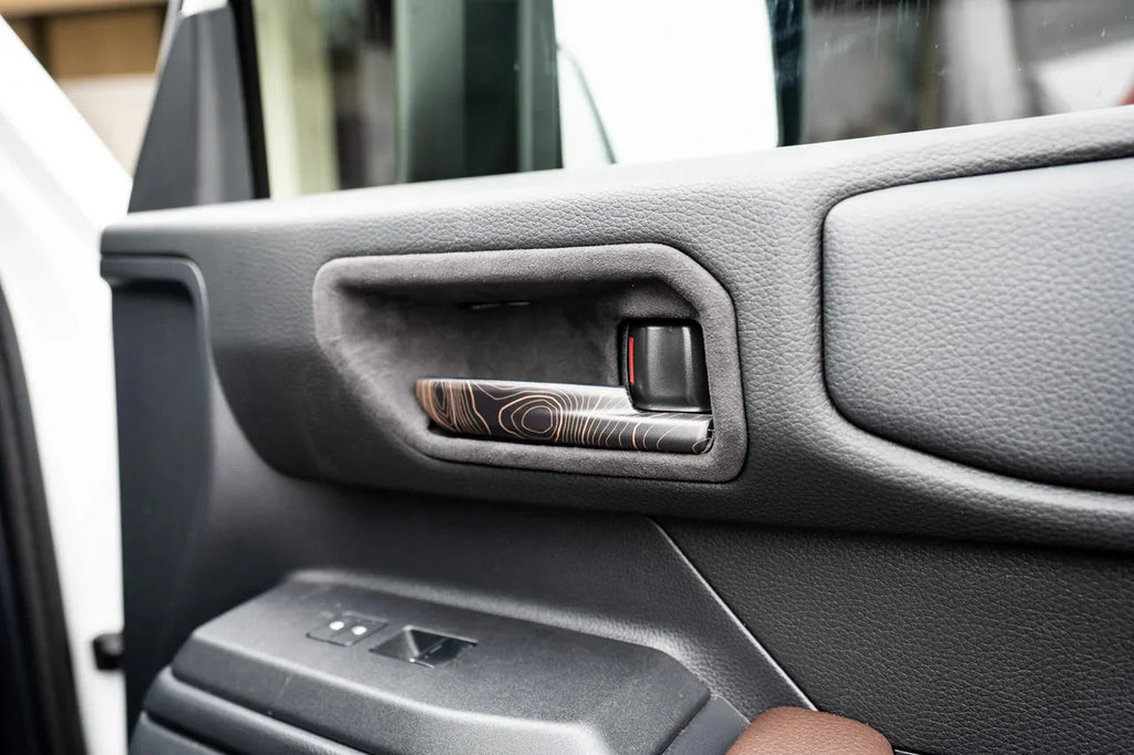 Topographic Interior Door Handle Overlays - 2024+ Land Cruiser StickerFab
