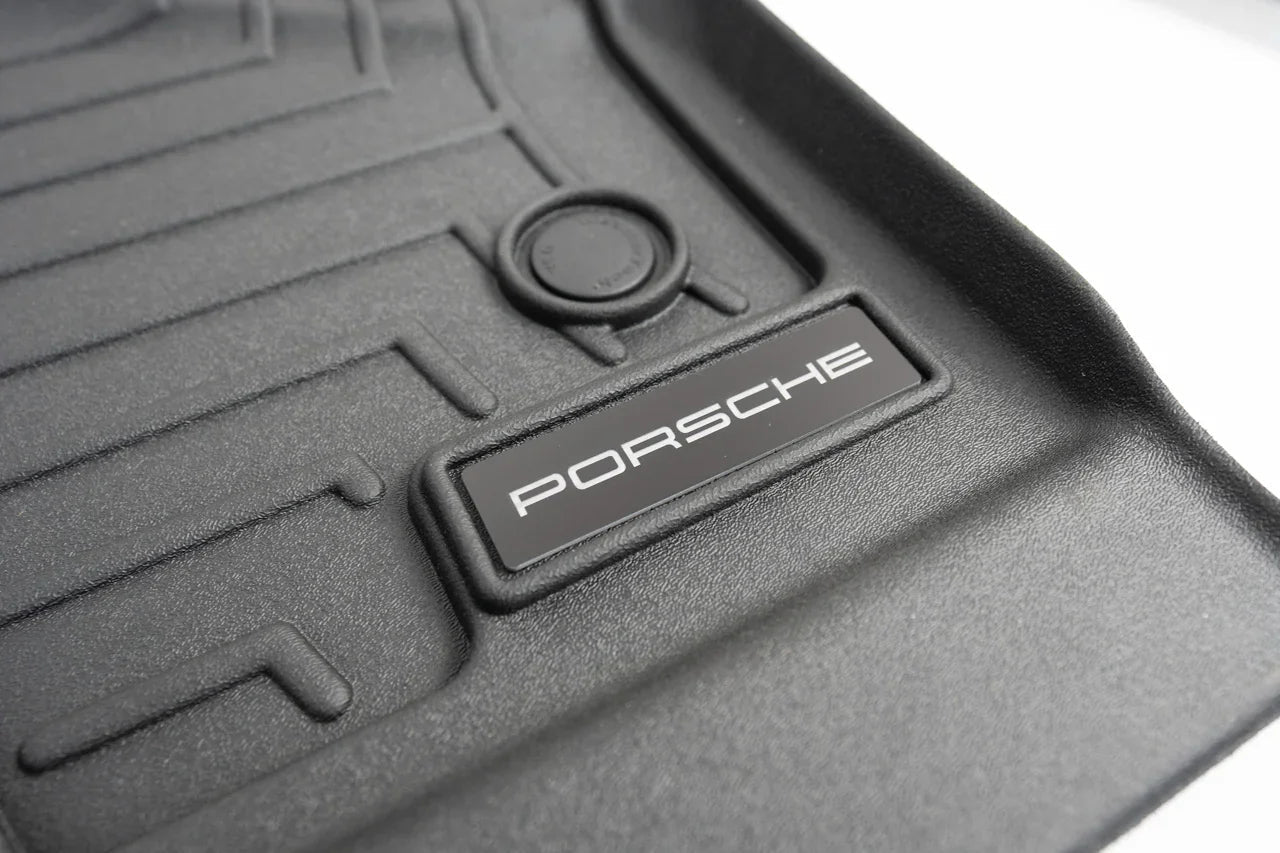 Porsche Logo Emblem for Weathertech All Weather Floor Mats (Single) - Porsche 911 Cayman Cayenne Boxter Macan Taycan StickerFab