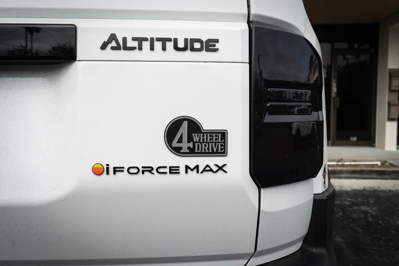 Retro 4 Wheel Drive Two Color Acrylic Emblem - 2024+ Land Cruiser / GX 550 / Tacoma / 2025+ 4Runner StickerFab