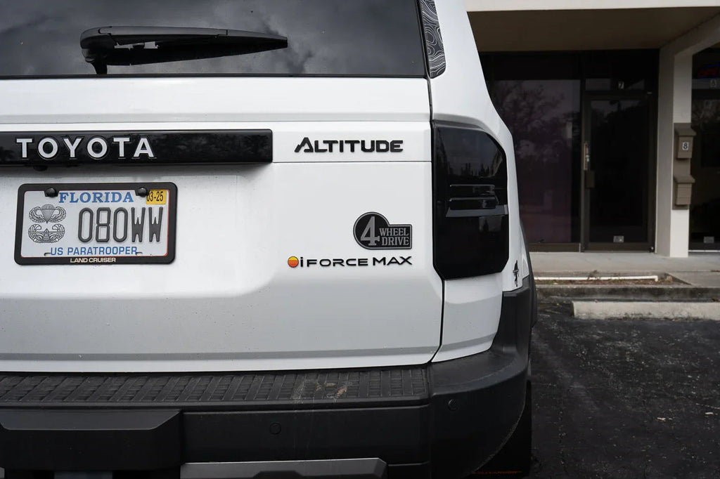 Retro 4 Wheel Drive Two Color Acrylic Emblem - 2024+ Land Cruiser / GX 550 / Tacoma / 2025+ 4Runner StickerFab