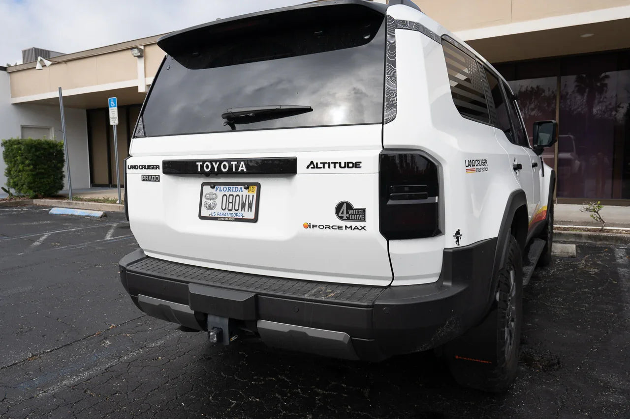 Retro 4 Wheel Drive Two Color Acrylic Emblem - 2024+ Land Cruiser / GX 550 / Tacoma / 2025+ 4Runner StickerFab