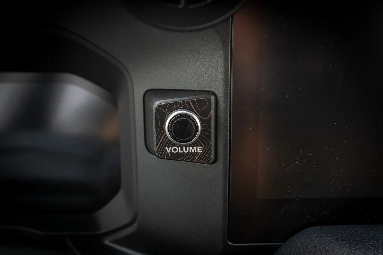 Topographic Volume Button Trim Cover - 2024+ Land Cruiser StickerFab