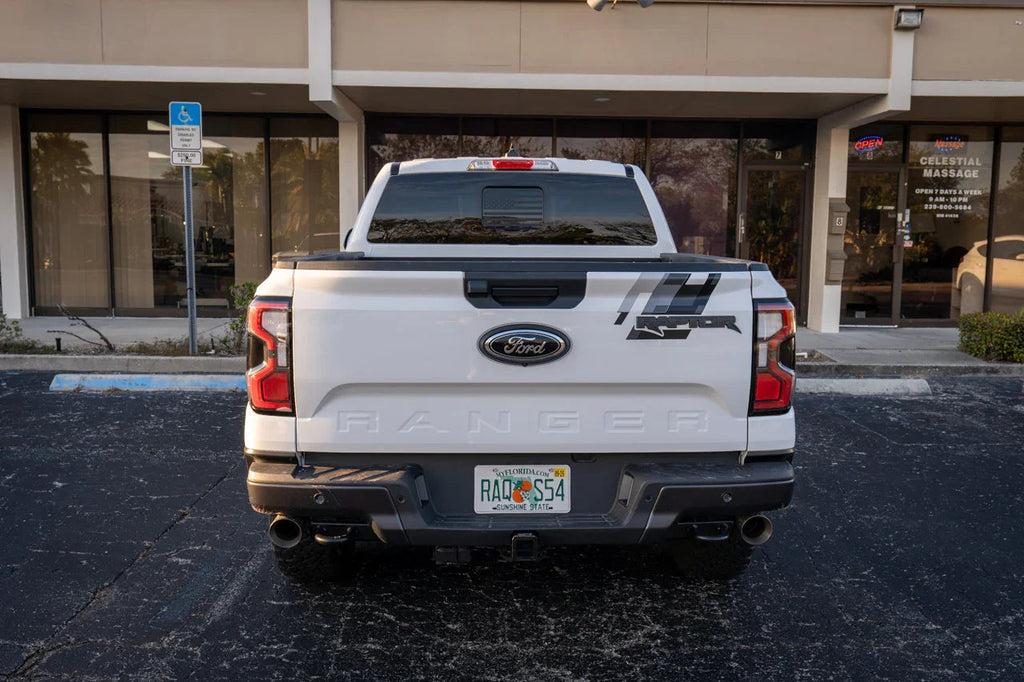 American Flag Rear Window Overlay - 2024+ Ranger w/ Small Center Rear Window StickerFab