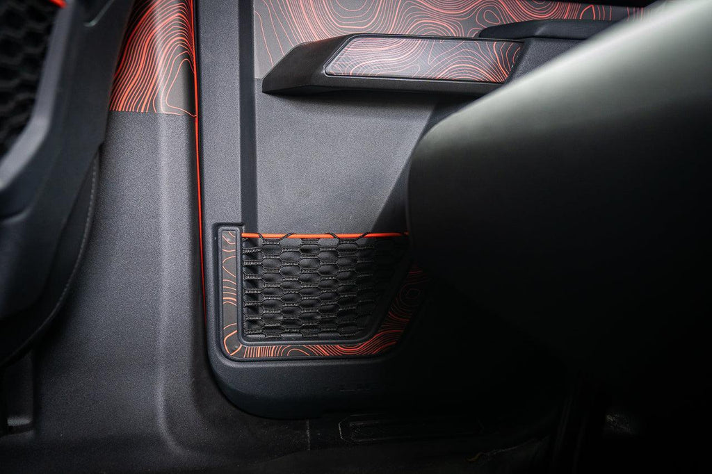 Topo Rear Door Net Trim Overlay Kit (Printed Series) - 2021+ Bronco StickerFab