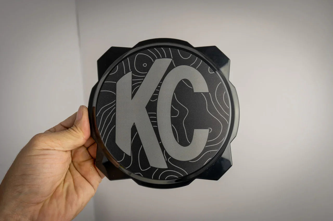 KC HiLITES Pro6 / Titan Gravity Light Cover Topo Overlays (Pair) - Universal StickerFab