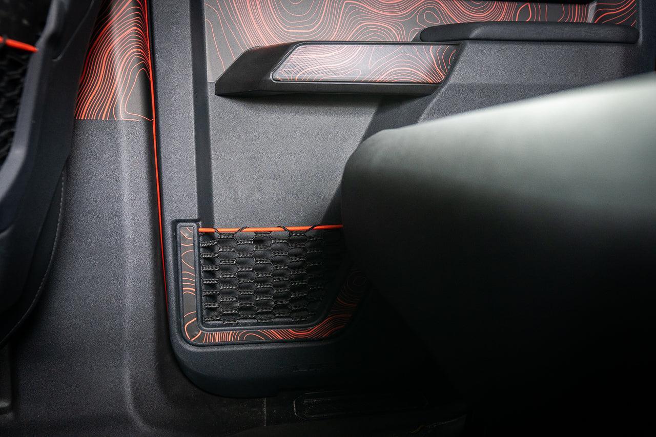 Topo Rear Door Net Trim Overlay Kit (Printed Series) - 2021+ Bronco StickerFab