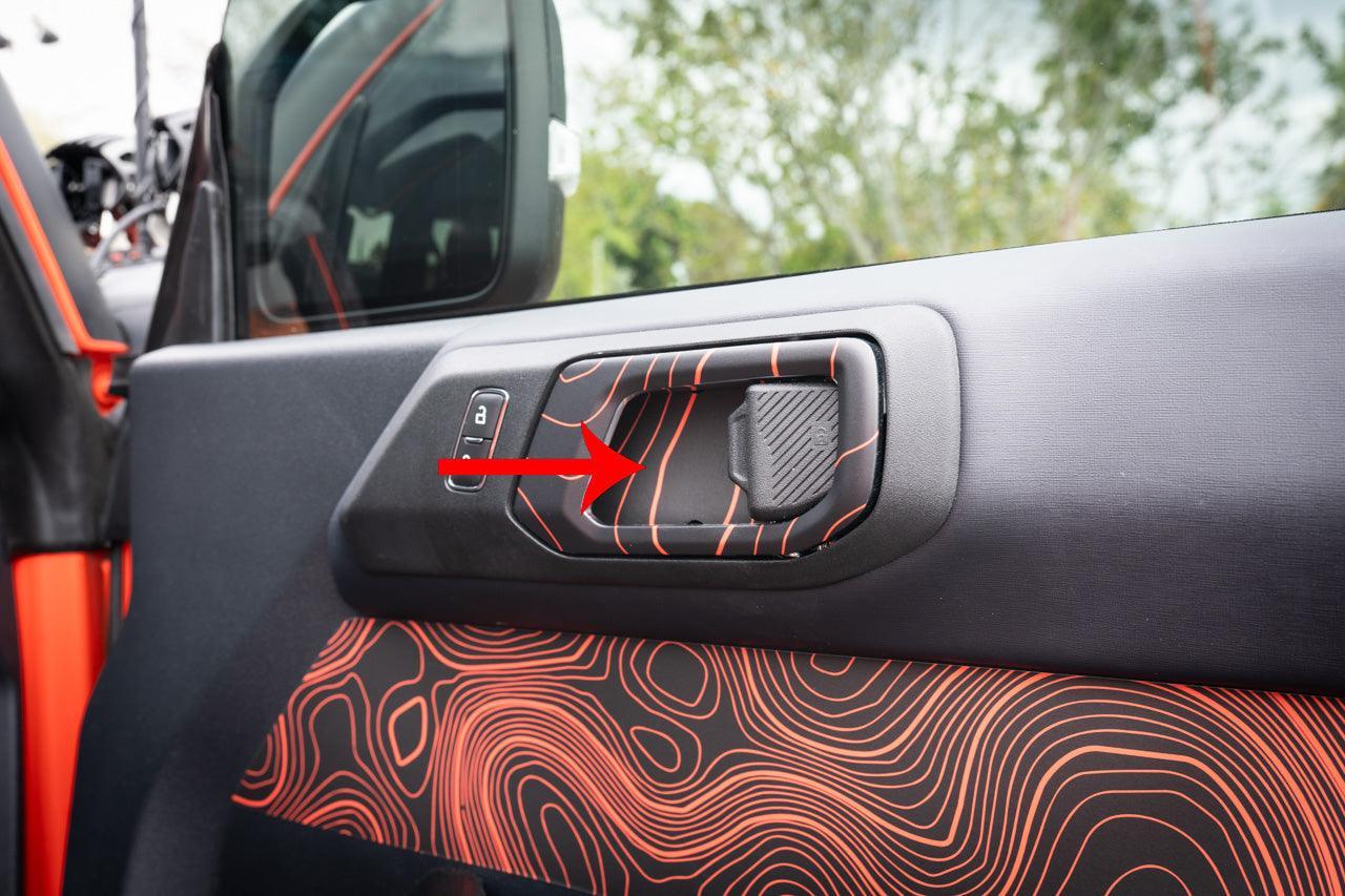 Topo Interior Door Cup Protector Kit - 2021+ Bronco StickerFab