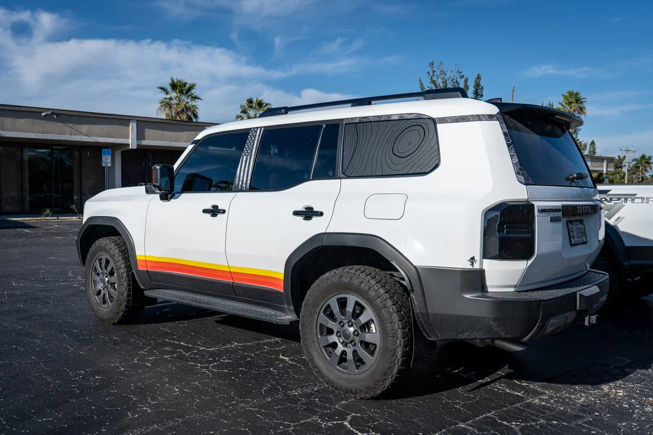 Topographic Rear Window Overlay V2 - 2024+ Land Cruiser StickerFab