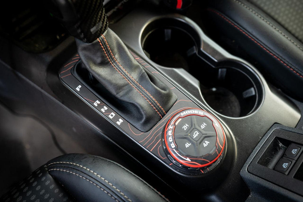 Topo Automatic Shifter Overlay (Printed Series) - 2021+ Bronco Automatic StickerFab
