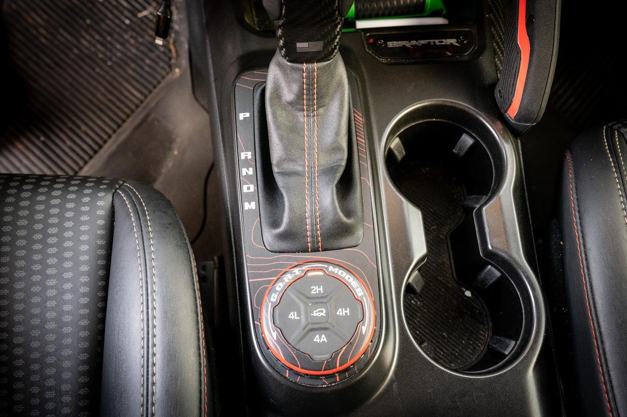 Topo Automatic Shifter Overlay (Printed Series) - 2021+ Bronco Automatic StickerFab