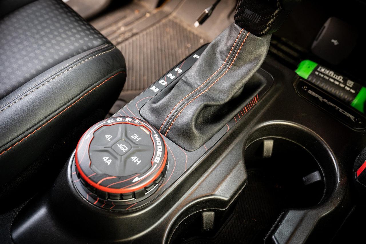 Topo Automatic Shifter Overlay (Printed Series) - 2021+ Bronco Automatic StickerFab