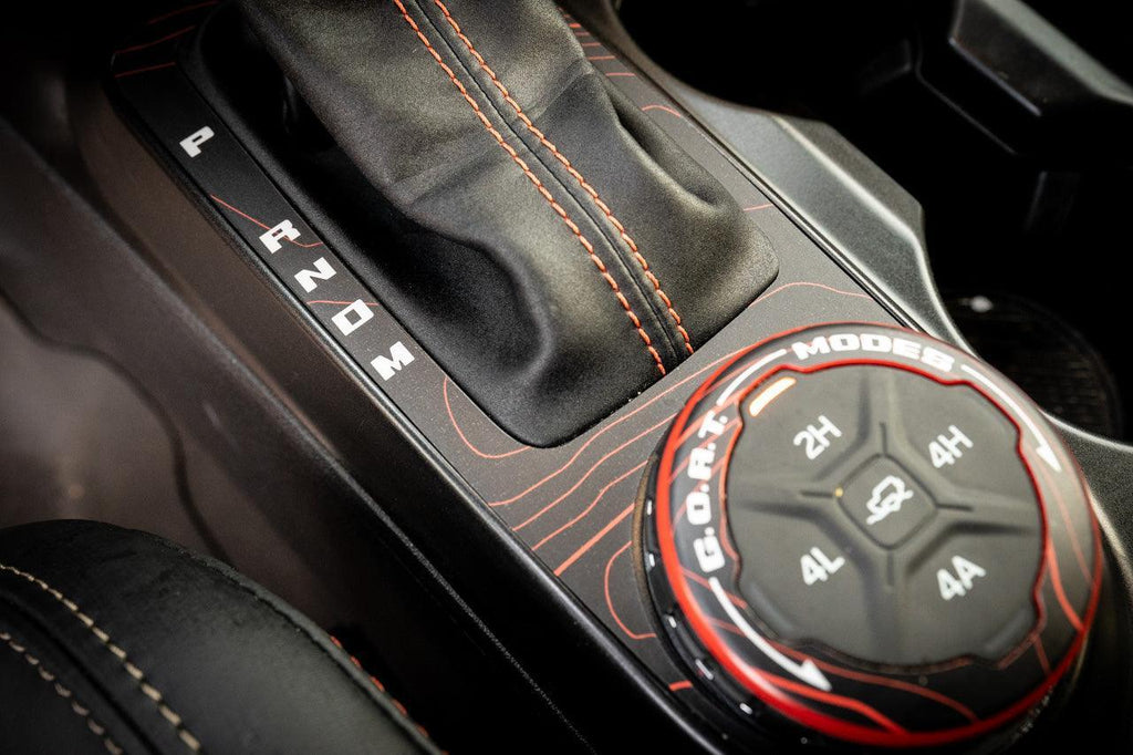 Topo Automatic Shifter Overlay (Printed Series) - 2021+ Bronco Automatic StickerFab
