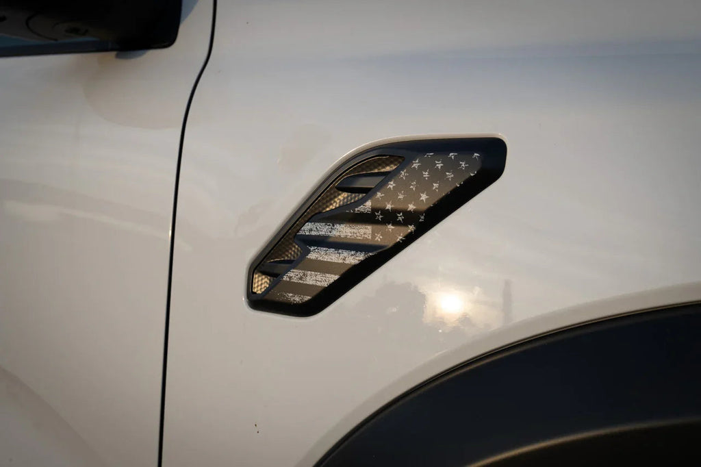 American Flag Fender Vent Overlays - 2024+ Ranger Raptor StickerFab