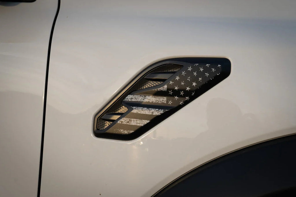 American Flag Fender Vent Overlays - 2024+ Ranger Raptor StickerFab