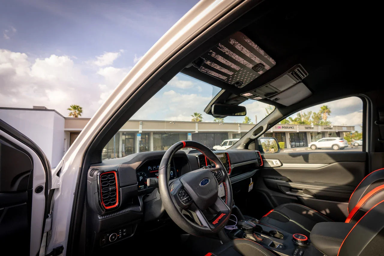 Freedom Series Sun Visor Overlays (Printed Series) - 2024+ Ranger Raptor (with Homelink) StickerFab
