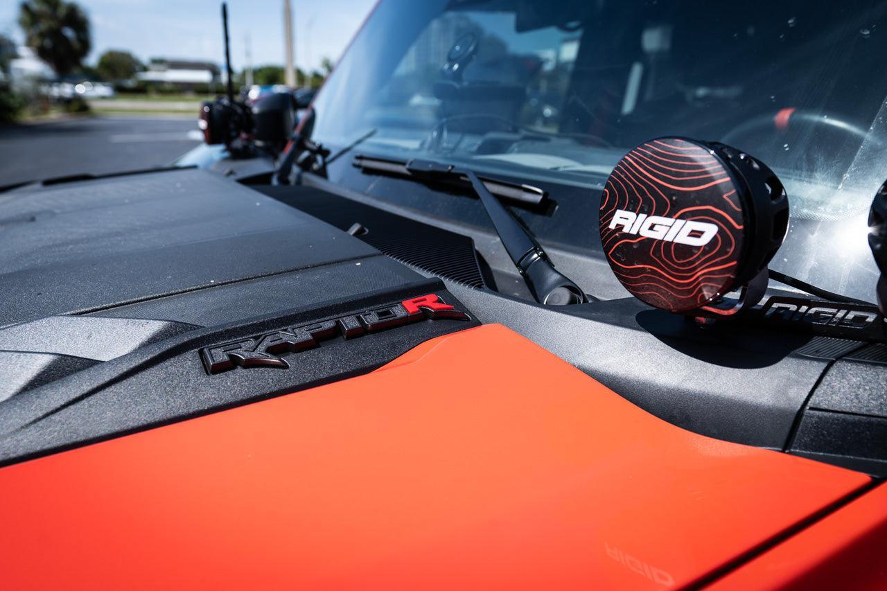 R Inlay for Hood Emblems - 2022+ Bronco Raptor StickerFab