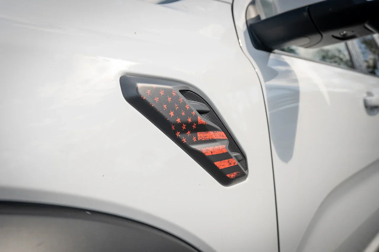American Flag Fender Vent Overlays - 2024+ Ranger Raptor StickerFab