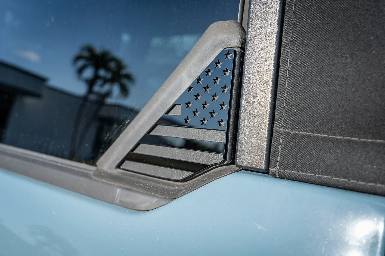Acrylic Rear Triangle Flags - 2021+ Bronco StickerFab