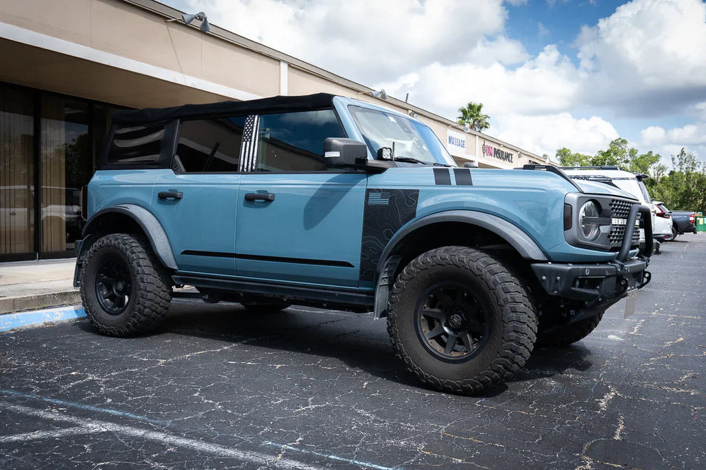 Solid Color Lower Door Spear Stripe Kit - 2021+ Bronco 4 Door StickerFab