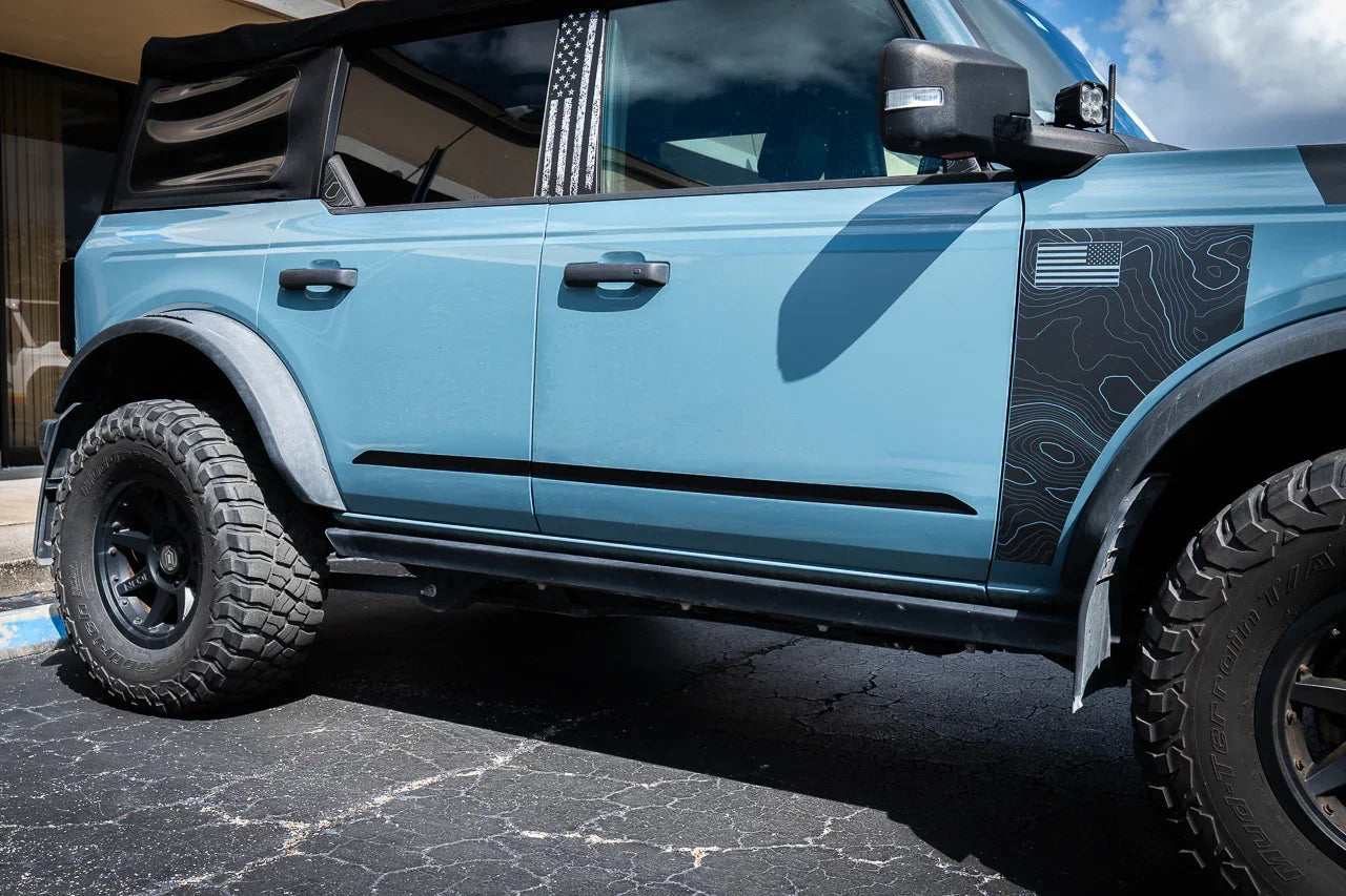 Solid Color Lower Door Spear Stripe Kit - 2021+ Bronco 4 Door StickerFab