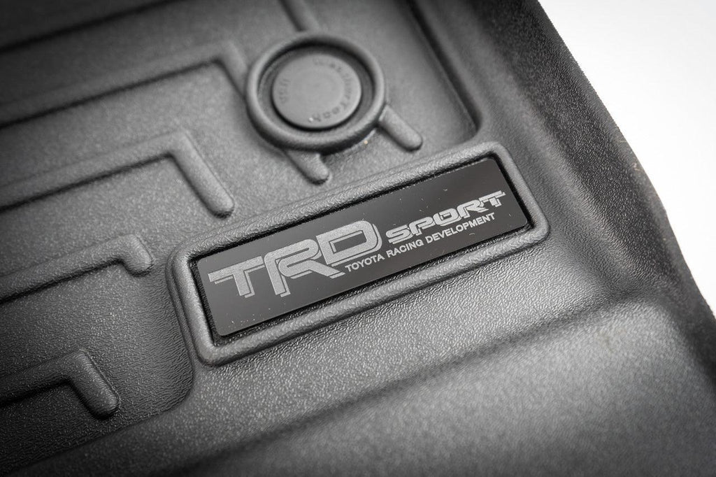 "TRD Sport" Weathertech Floor Mat Logo (Etched Acrylic) - Universal StickerFab