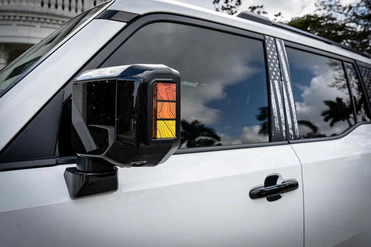 Heritage Retro TRD Style Mirror Stripes - 2024+ Land Cruiser / GX 550 StickerFab