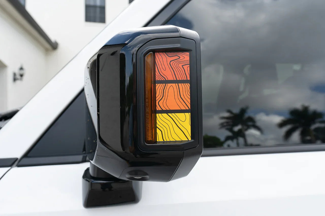 Heritage Retro TRD Style Mirror Stripes - 2024+ Land Cruiser / GX 550 StickerFab