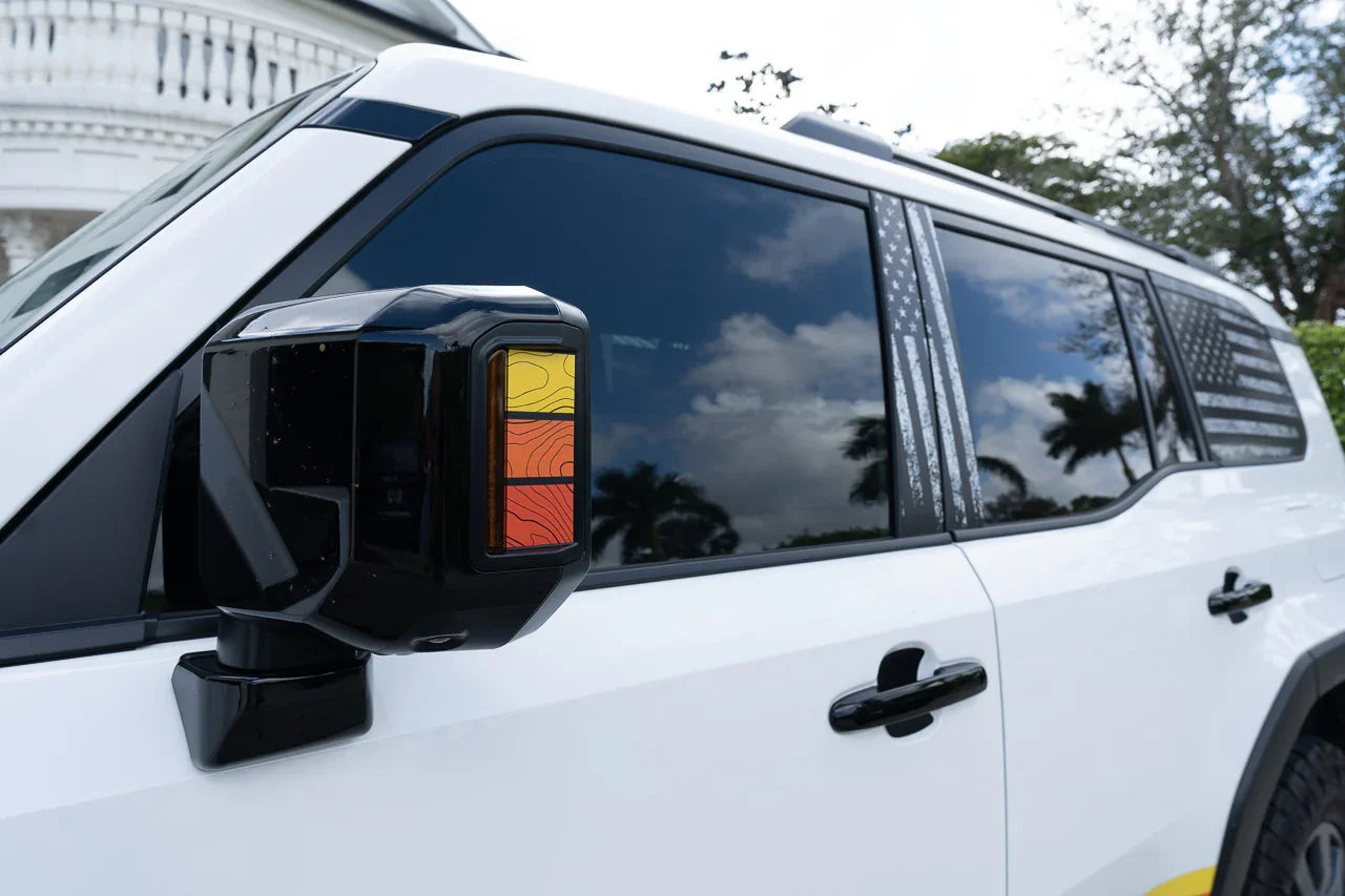 Heritage Retro TRD Style Mirror Stripes - 2024+ Land Cruiser / GX 550 StickerFab