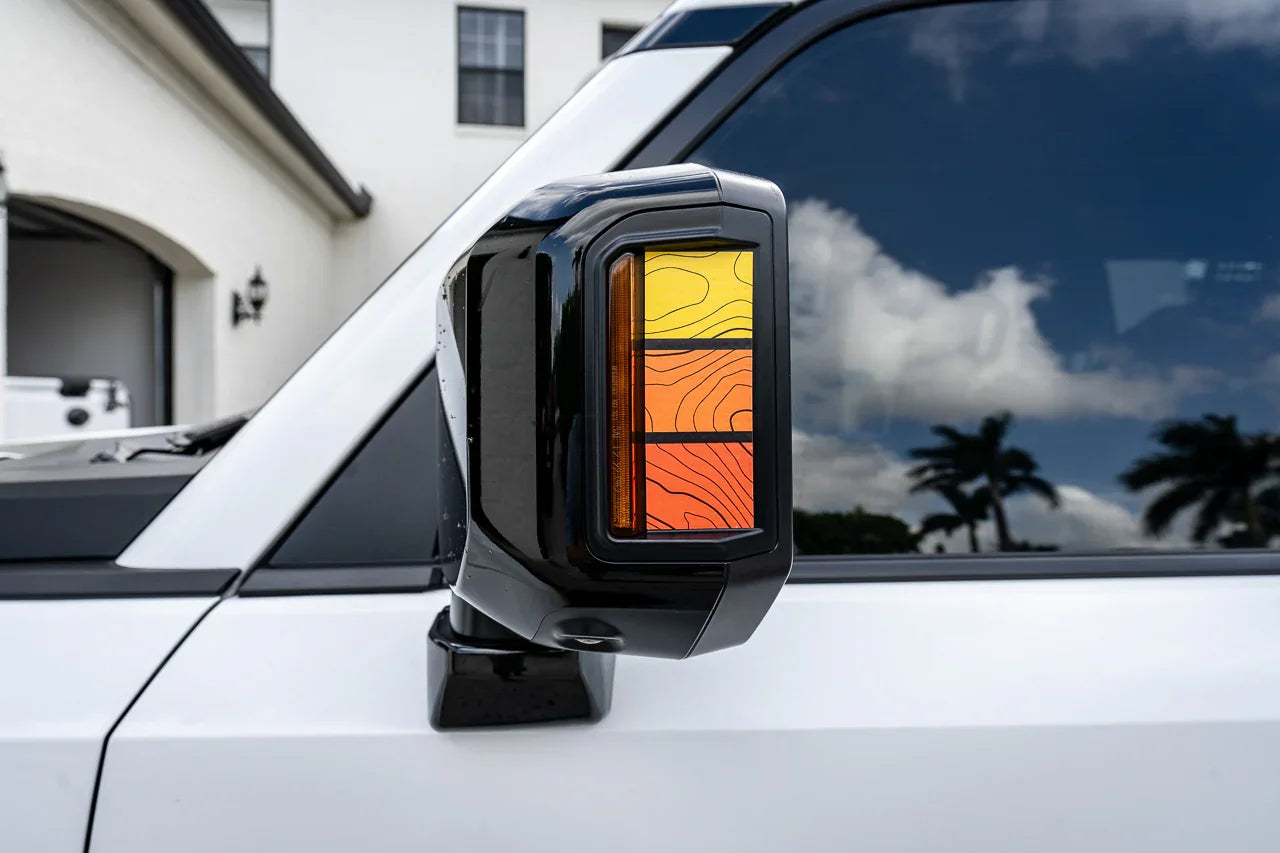 Heritage Retro TRD Style Mirror Stripes - 2024+ Land Cruiser / GX 550 StickerFab