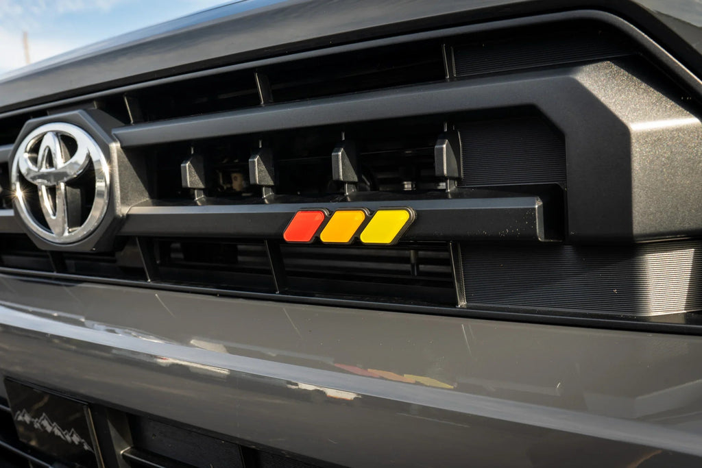 StickerFab Tri Color TRD Style Grille Emblem Version 2- 2024+ Tacoma / 2025+ 4Runner StickerFab