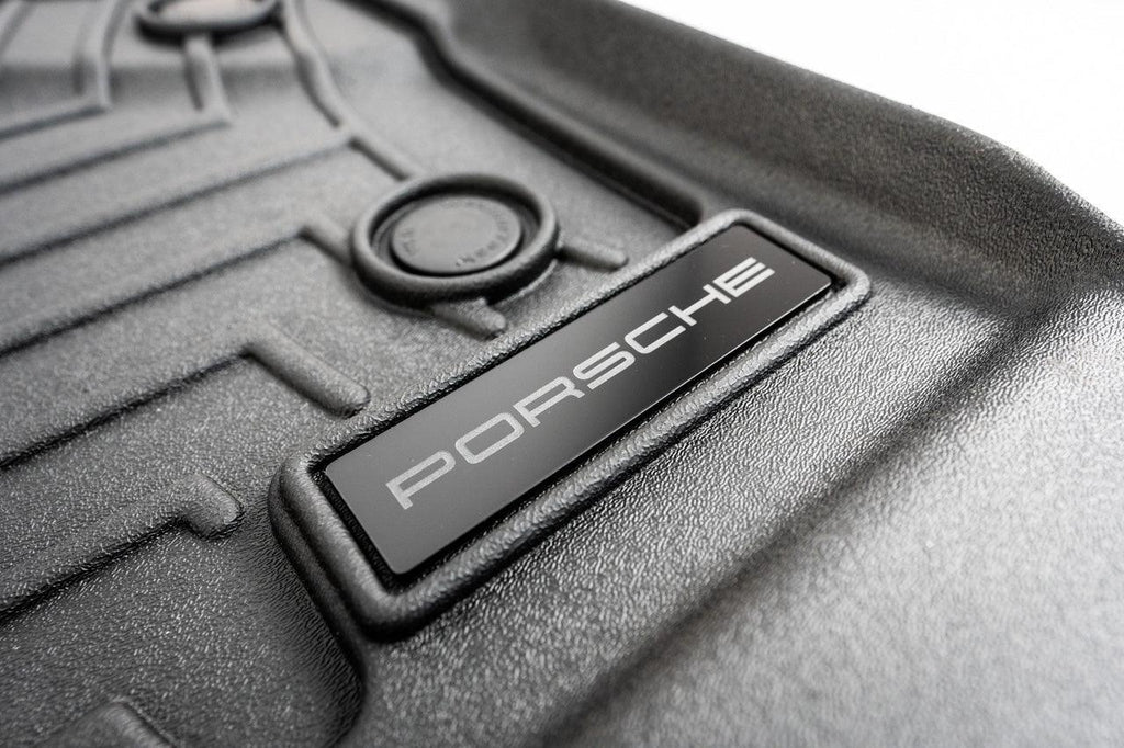 Porsche Logo Emblem for Weathertech All Weather Floor Mats (Single) - Porsche 911 Cayman Cayenne Boxter Macan Taycan StickerFab