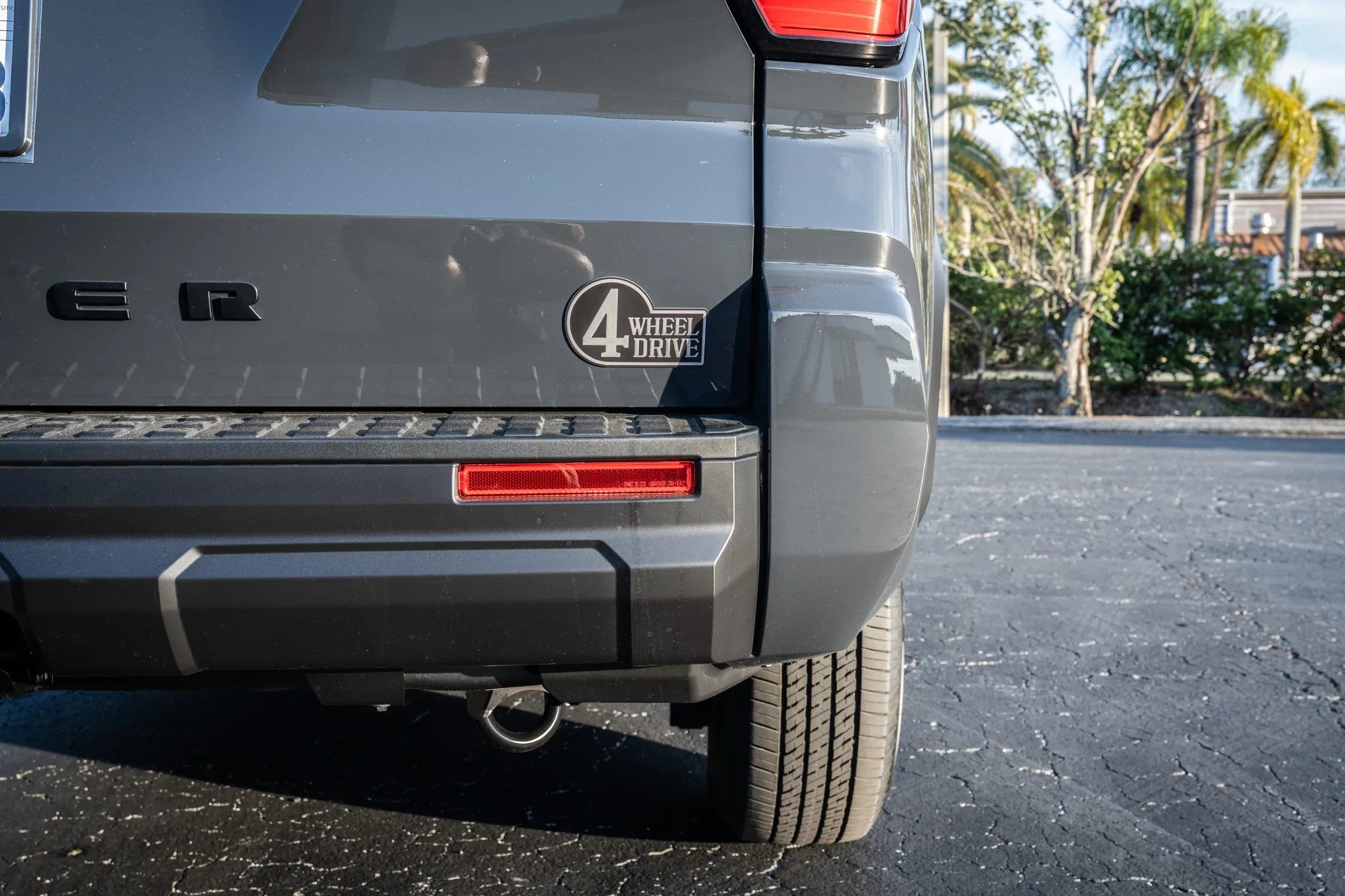 Retro 4 Wheel Drive Two Color Acrylic Emblem - 2024+ Land Cruiser / GX 550 / Tacoma / 2025+ 4Runner StickerFab
