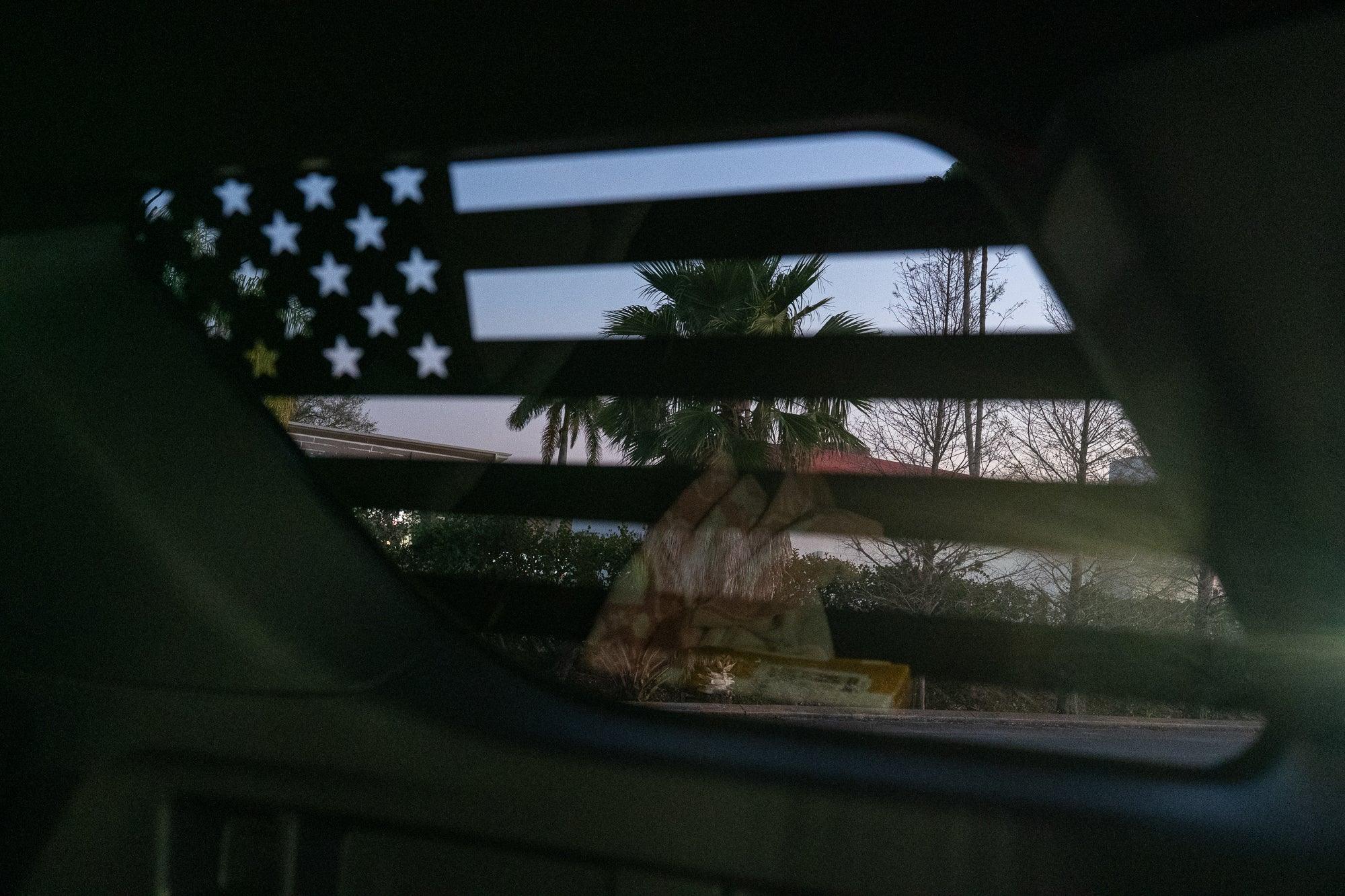 American Flag Rear Window Overlays - 2021+ Bronco 4 Door StickerFab