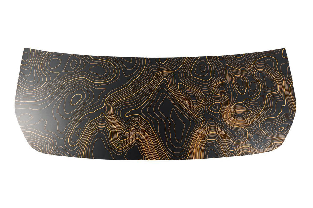 Stealth Topographic Map Hood Overlay (Printed Series) - 2021+ Bronco StickerFab