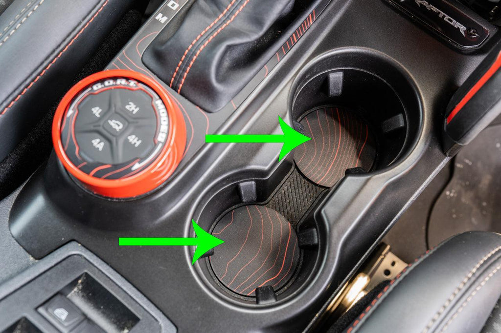 Topo Cup Holder Inserts (Printed Series + Acrylic) - 2021+ Bronco StickerFab