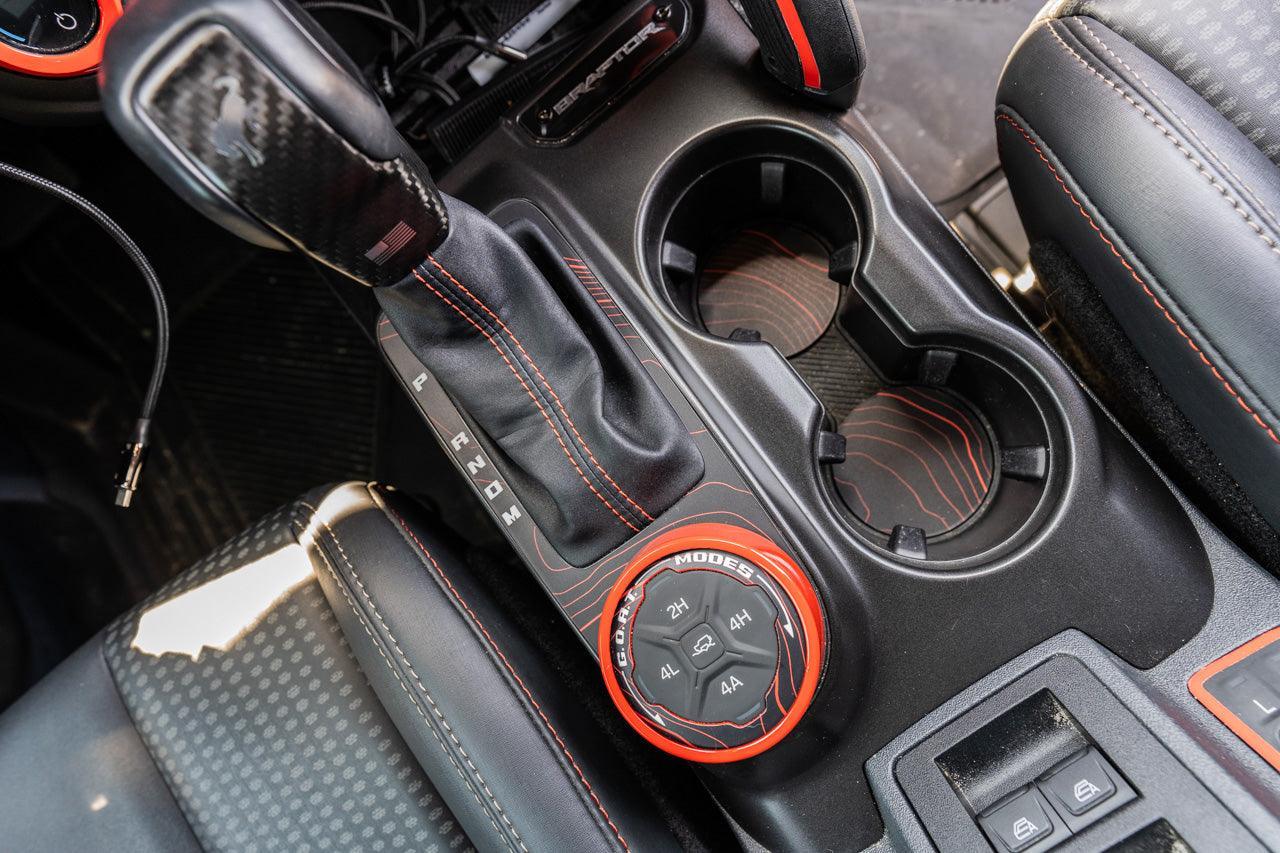 Topo Cup Holder Inserts (Printed Series + Acrylic) - 2021+ Bronco StickerFab