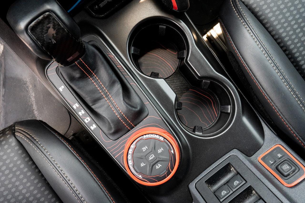 Topo Cup Holder Inserts (Printed Series + Acrylic) - 2021+ Bronco StickerFab
