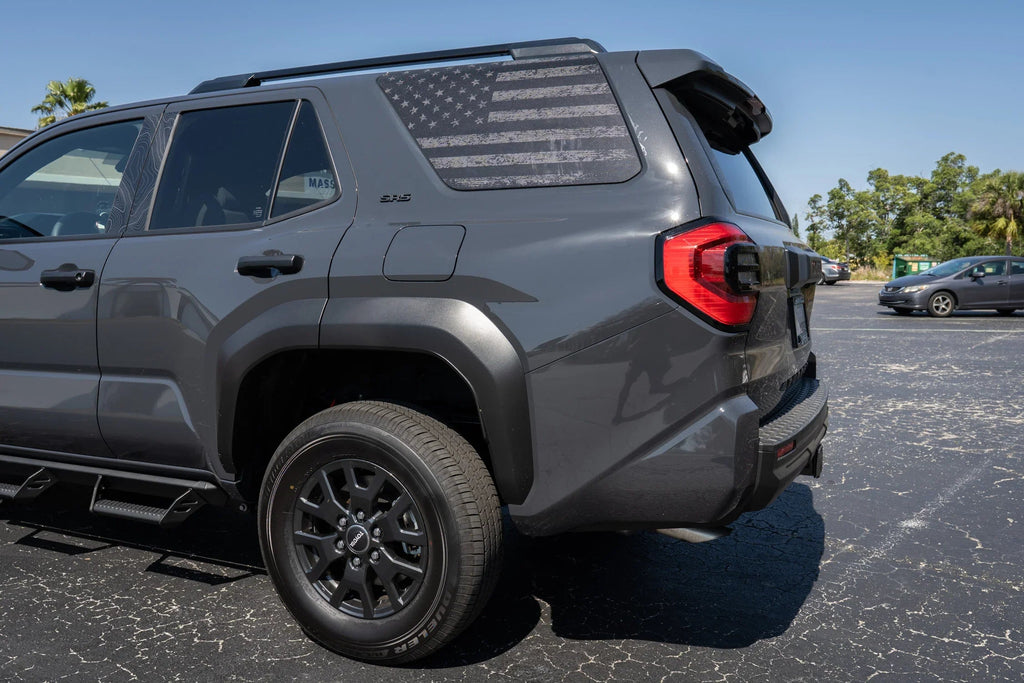 American Flag Rear Window Overlays V2 (Perforated) - 2025+ 4Runner StickerFab