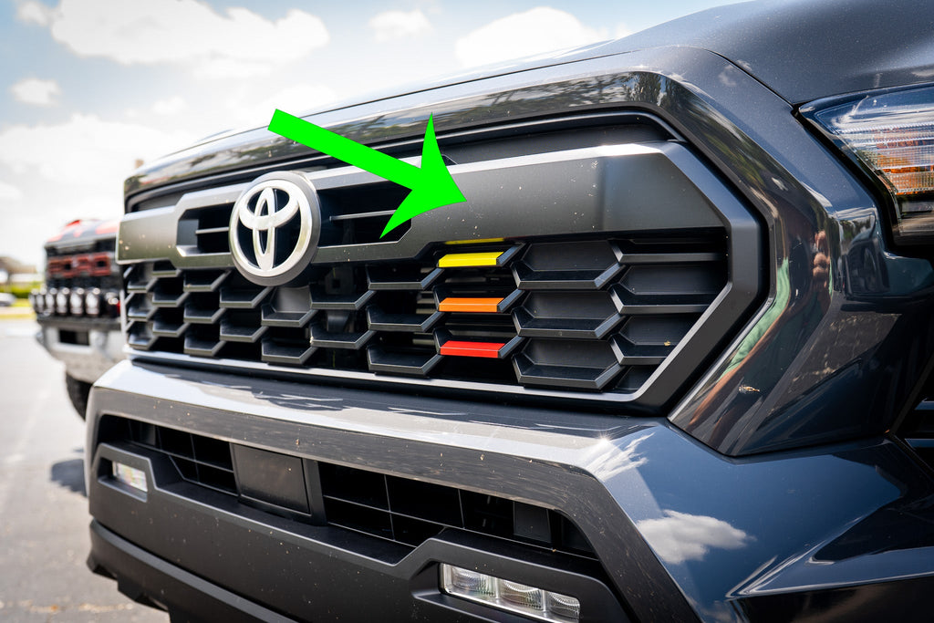 StickerFab Tri Color TRD Style Grille Emblem Version 2- 2024+ Tacoma / 2025+ 4Runner StickerFab