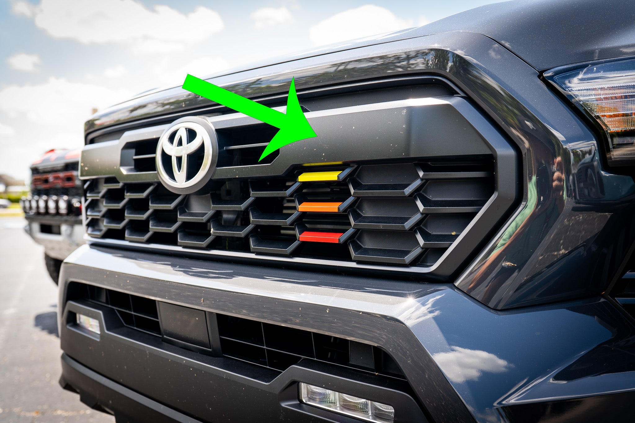 StickerFab Tri Color TRD Style Grille Emblem Version 2- 2024+ Tacoma / 2025+ 4Runner StickerFab