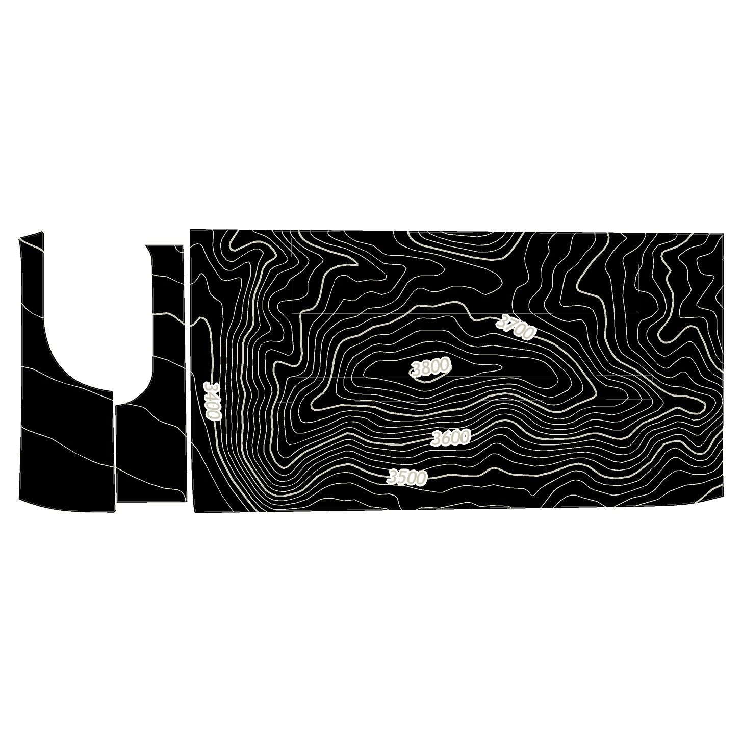 Topo 3 Piece Dash Kit (Printed Series) - 2021+ Bronco StickerFab