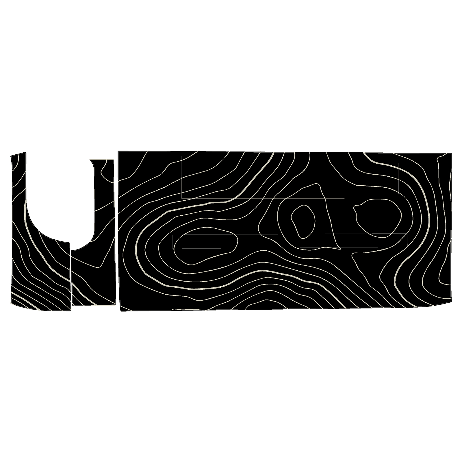 Topo 3 Piece Dash Kit (Printed Series) - 2021+ Bronco StickerFab